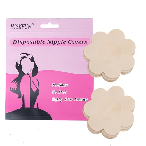 40 Pieces Nipple Covers For Women Disposable No-Show Pasties Hypoallergenic Satin Breast Petals Stickers