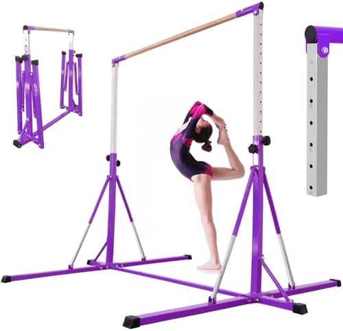FC FUNCHEER Gymnastics Bar for Kids Ages 3-15, 35" to 60" Adjusta...