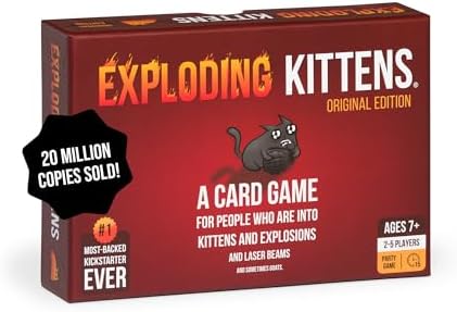 Exploding Kittens Original Edition - 2-5 Players - Ages 7+ - 15 Minutes to Play - High Stakes Card Game - Party Game, Family Game Night, Kid and Adult Card Game - View 3