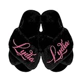 Custom Fluffy Slippers for Women - Sizes XS - XL (US 4-12) - Personalized Bridesmaid Slippers - Custom Gift for Her
