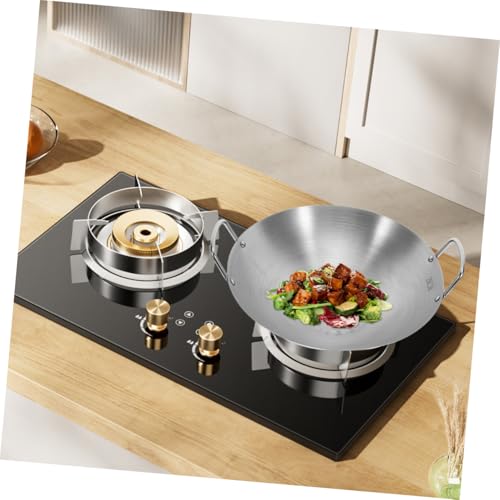 Wok de acero inoxidable con mango doble y gran capacidad miniatura 7