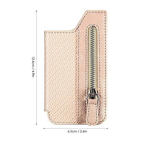 Caso de cartão de telefone celular Stick On | Bolsa Multifuncional com Zíper Moeda para Telefone | C