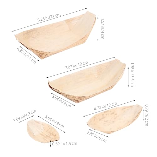 Platos desechables en forma de barco para sushi 40 piezas miniatura 2
