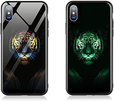 Ask IphoneXs Max, Fashion Case Luminous Glass (Tiger)