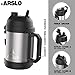 Arslo Sports Water Jug - Gallon Water Bottle - Insulated Stainless Steel Bottle for Gym, Workouts, Basketball, Football, Soccer - Keep Water Cold for Up To 24 Hours - 108Oz (StainlessSteel)