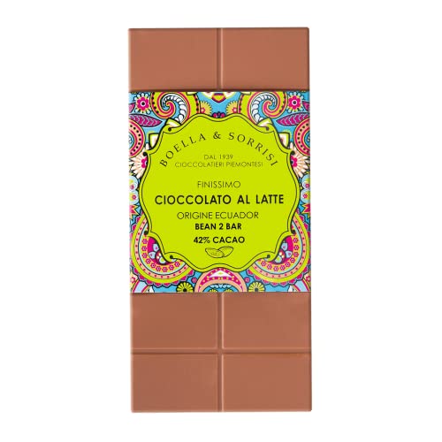 Milchschokolade, Vollmilchschokolade, Bean to bar Schokolade, aus Italien, Boella & Sorrisi, Origine Ecuador, 42% Kakao…