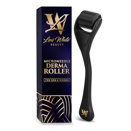 Derma Roller for Skin, Hair & Beard – Women and Men Titanium Microneedling Roller for Face & Scalp, Safe & Easy to Use 0.25mm
