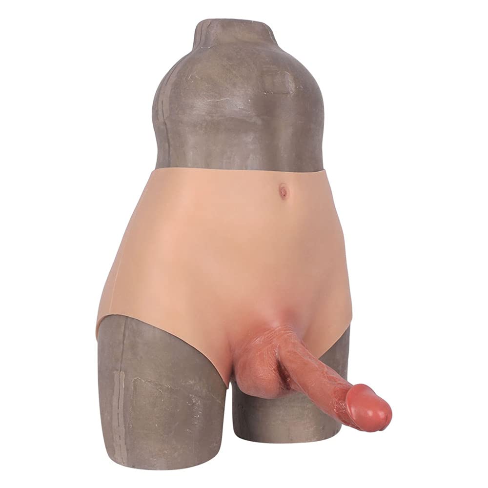 Dildo in silicone cavo Pantaloni per uomo Maschio Super realistico pene flessibile Giocattolo per adulti Plug anale Spot Dildo Pantaloncini Intimo uomo/Large / #2