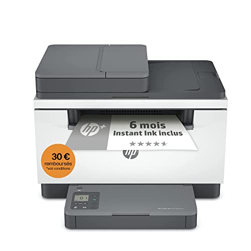 HP LaserJet M234sdwe Imprimante Laser tout en un – Monochrome – 6 mois d'Instant Ink inclus avec HP+ (Copie, Scan, Impression, Chargeur automatique de documents, Recto/Verso, Wifi) 30€ remboursés