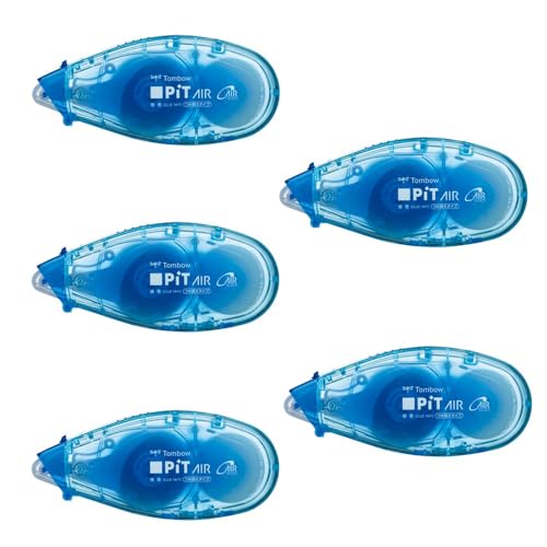 トンボ鉛筆 テープのり ピットエアーミニ つめ替えタイプ ブルー 5個入 PN-CASC40-5P