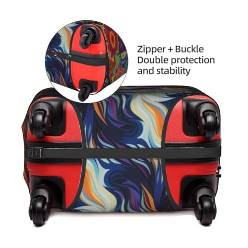 happy Australian Shepherd Elastic Travel Luggage Cover Travel Suitcase Protective Cover4