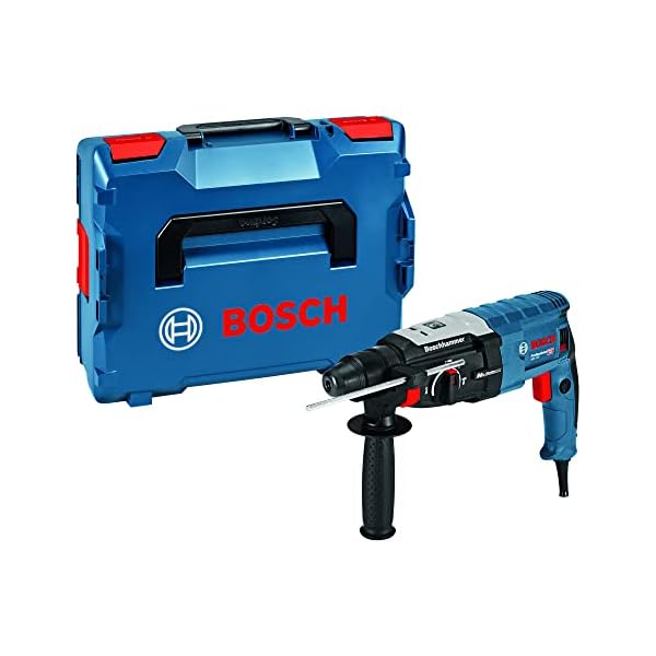 Bosch Professional Bohrhammer GBH 2-28 (880 Watt, 3.2 Joule, SDS plus, Bohr bis 28 mm, KickBack und Vibration Control, inkl. Tiefenanschlag, Maschinentuch, Zusatzhandgriff, Hammer Bohr, im L-BOXX)