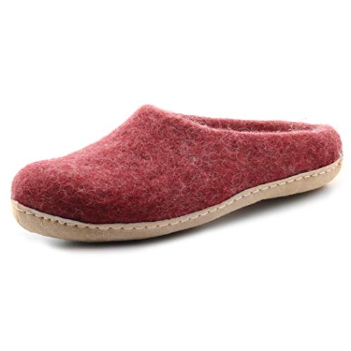 Image of Nootkas Felted Merino Wool 'Astoria' Mule House Slipper for Men and Women