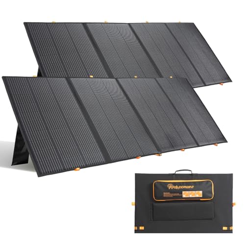 800W Portable Solar Panel,2pcs 400W,Foldable Solar Panel Power Backup,36V Output Solar Charger for...