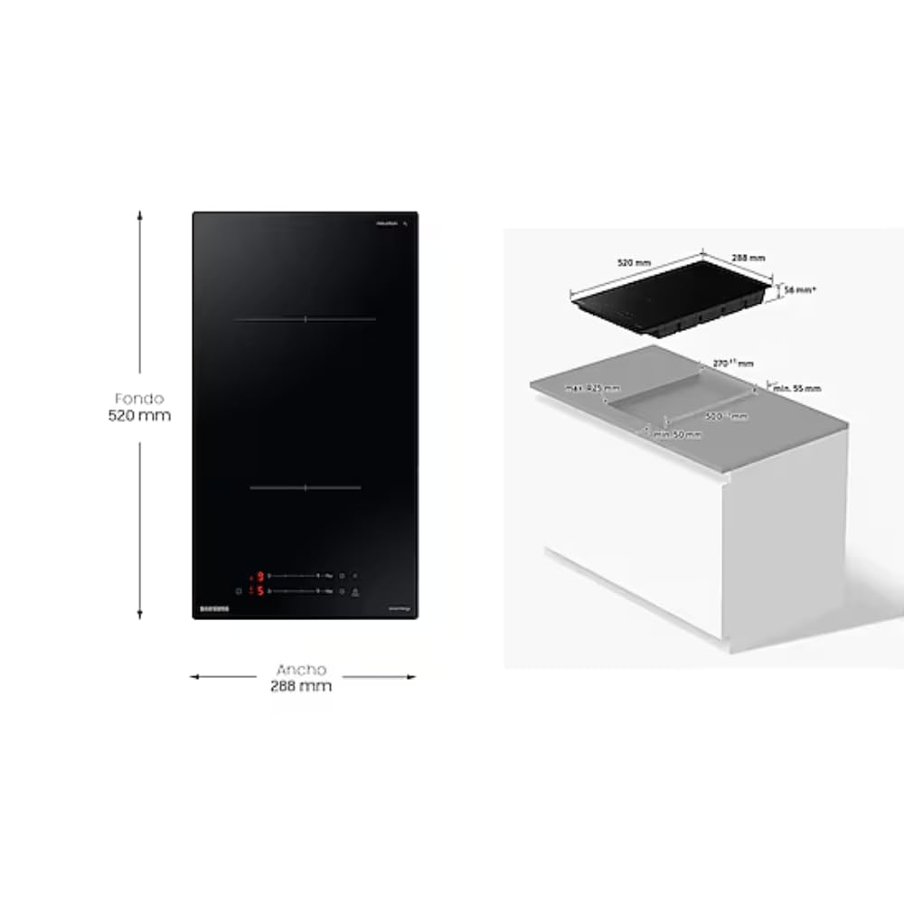 Samsung Plaque de cuisson à induction AI 2 zones de cuisson Fonction Power Boost NZ32BG2005FKU1