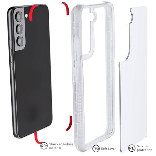 Image of Ghostek COVERT Samsung Galaxy S22 Plus Case Clear Shockproof Protective Phone Cover with Shock Absorbent Bumper Wireless Charging Compatible Designed for 2022 Samsung Galaxy S22+ 5G (6.6 Inch) (Clear)