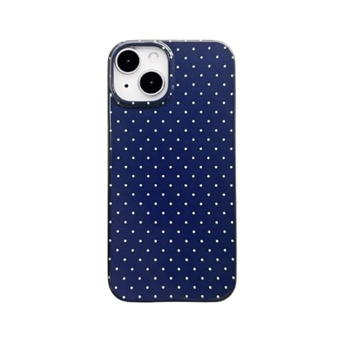 Coque iPhone 15 vintage bleu marine pour un look chic au quotidien
