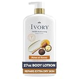 Ivory Hand & Body Lotion, 24hr Moisturizing, Repairs Extra Dry Skin, All Day Hydration, Lightweight Formula, Absorbs Instantly, Perfect for Daily Use, Shea Butter Blend, Honey Scent, 27 fl oz