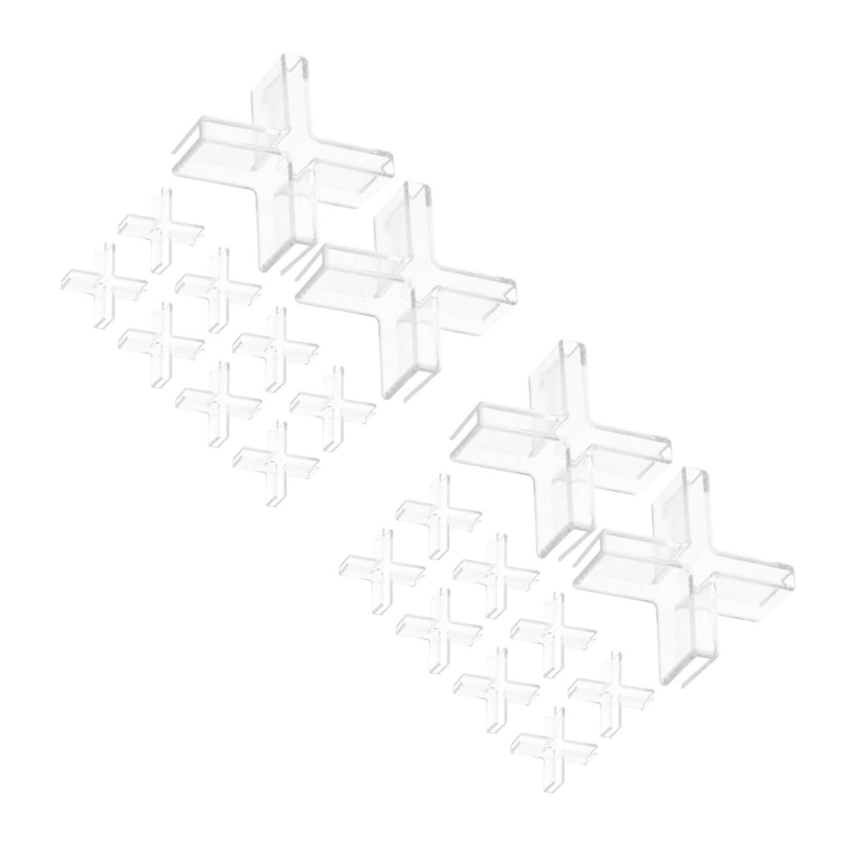 STOBAZA 2sets Glass Cupboard Clamps Glass Corner Clamp Fish Tank Bracket for Display Shelves Easy Install Fixation Clips 10pcs*2