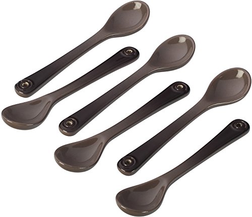 Le Creuset PG8006-1427 Stoneware Teaspoons, Set of 6, Truffle