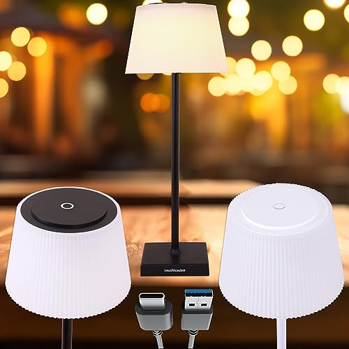 Lilatec LED Akku Tischleuchte Leuchtzauber Schwarz