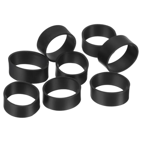 QUARKZMAN 150 Piezas Bandas De Goma De Silicona, 5mm x 10.5mm Anillos De Goma Para Atar Cables, Negro