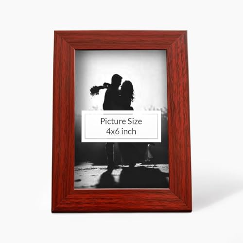 Image of Art Street Synthetic Wooden Set of 6 Wall Rectangular Photo Frames, Wall Hanging Picture Frame for Home, Living Room, Study Room Decor & Office Decor (Color: Brown, Size 4x6 Inch)