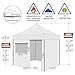 Eurmax USA 10x10 Pop Up Canopy Tent,Commercial Tent with Patented No-Tip Rolling Bag,4 Zippered Removable Walls,UV & Water Resistant Canopy Top,Heavy Duty Outdoor Gazebo,Instant Shelter(White)
