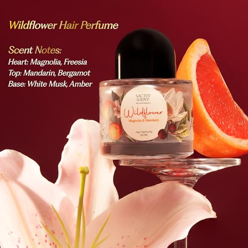 Image of Sacred Grove Hair Perfume Bloom Box | Perfume Gift Set for Women | Rani Baug & Wild Flower Floral Hydrating Hair Mist | Water Based & Alcohol Free, Unisex Hair Perfume