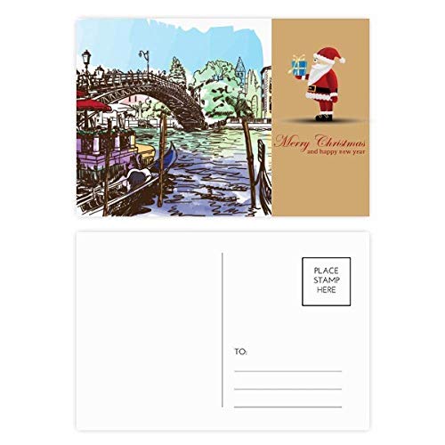 Cartes postales Père Noël Venise Italie : édition collector en cartonné