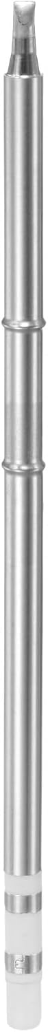 HARFINGTON Soldering Iron Tips T12-D4 Flat Edge 4mm Chisel Width Nickel-Plated Solder Welding Replacement Tip for Electrical Solder Station, Silver