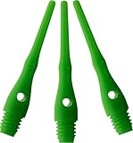 Viper Dart Accessory: Tufflex III 2BA Thread Soft Tip Dart Points, Neon Green, 100 Pack