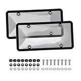 WFLGAN LESANGBAIHUODIAN Protector de Cubierta Transparente for Marco de matrícula Apto for decoración Exterior de automóviles y Camiones(Gray)