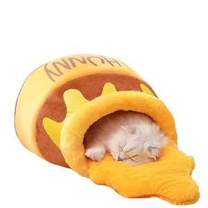 PECHVINO Honey Pot Cat Bed – Comfortable Memory Foam Pet Furniture with Removable Cushion – Stylish and Washable Cat Bed for Small Cats and Breeds