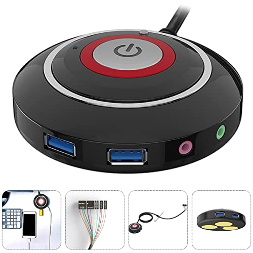 Botón de reinicio USB para escritorio y oficina extensor de audio para PC 3