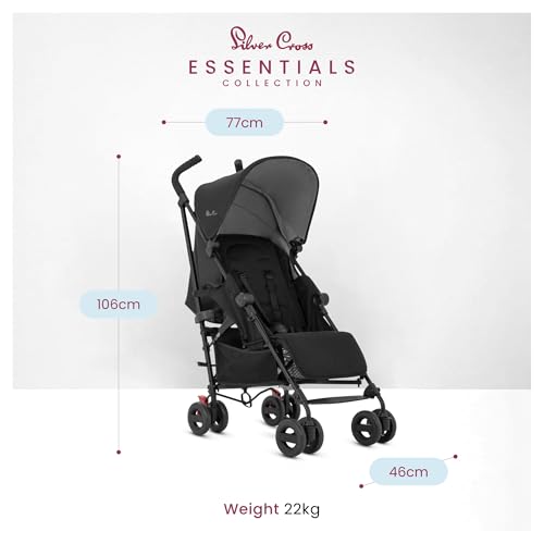 Silver Cross Essentials - Zest Pushchair - Foldable Travel Stroller - Everyday Travel Stroller - Buggy - Newborns to 4 Years - Space - Image 4