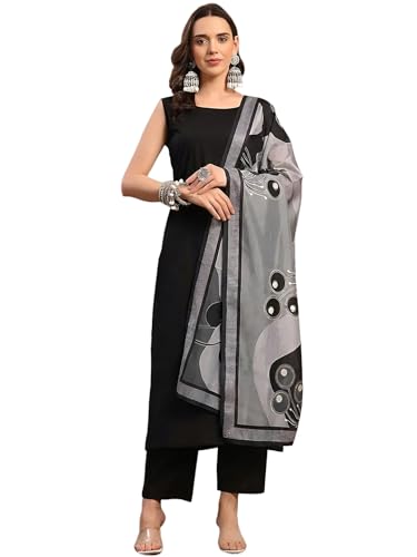 Ensemble kurta en coton mélangé et dupatta en soie pour une allure raffinée