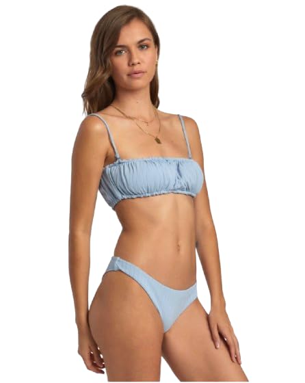 Haut de bikini bandeau noir maillot de bain deux pièces femme RVCA ajustable