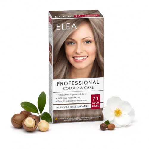 Image of ELEA PROFESSIONAL PERMANENT HAIR COLOR CREAM 7.1 MEDIUM ASH BLOND WITH OIL CARE COMPLEX