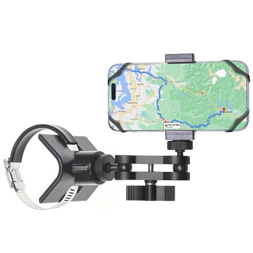 CamKix BarGrip Phone Mount for UTV Roll Bars of All Shapes - Compatible with Polaris CanAm Honda Kawasaki Wildcat - 360 Rotation for 1-2 Cages RZR UTV Smartphone Accessories