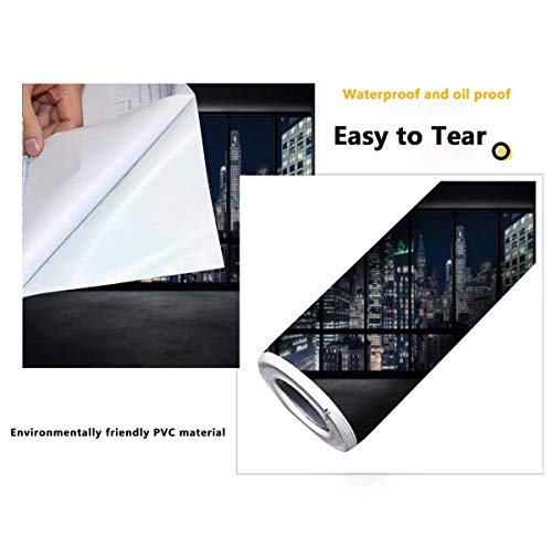 Self Adhesive Wallpaper Roll Paper View Of Manhattan At Night New York City Skylines And Pictures Removable Peel And Stick Wallpaper Decorative Wall Mural Posters Home Covering Interior Film #TOP4