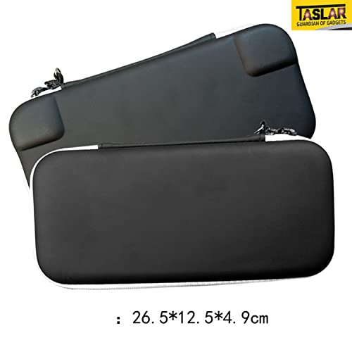 TASLAR-Travel-Carrying-Case-Accessories-Kit-Protective-Hard-Portable-Cover-Box-Bag-Screen-Protectors-Adjustable-Viewing-Stand-USB-Cable-Bonus-Game-Cases-Thumb-Grip-Caps-for-Nintendo-Switch-OLED-Black