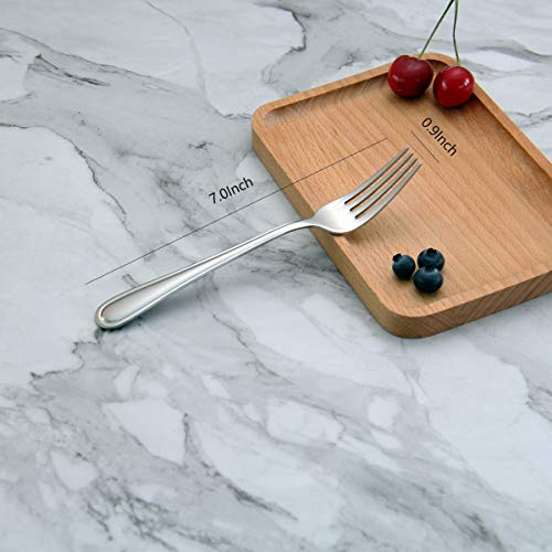 image for faderic Salad Forks Set of 6, Flatware Forks 7-Inch, Stainless Steel T