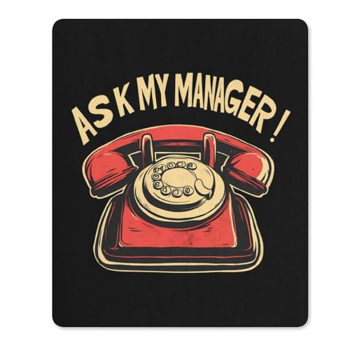 Alfombrilla De Raton Pregúntele A Mi Gerente Alfombrillas Cuadradada Antideslizante Mouse Pad Gaming Alfombrilla Ratón para Oficina Home Office Pc S
