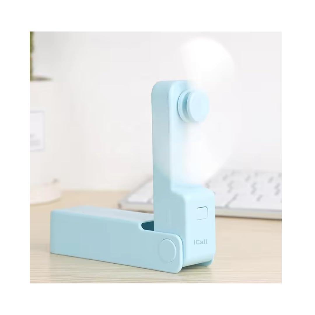 icall Mini Pocket LD1 Hand Fan (3 Speed) modes Build-in Rechargeable Battery with Table Holder Powerful Rechargeable Fan (Blue) (B0D2HNTDGC) Amazon Price History, Amazon Price Tracker