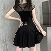 DINGJIUYAN Women Sexy Punk High Waist Off The Shoulder Mini Party Dress Women #1