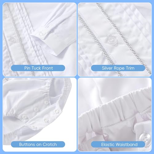 Image of Booulfi Baptism Christening Outfits for Baby Boy Outfits,NB- 5t Boy Clothes