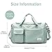 Suruid Travel Duffel Bag with Shoes Compartment Sports Gym Bag with Dry Wet Separated Pocket for Men and Women, Overnight Bag Weekender Bag Training Handbag Yoga Bag - Light Green