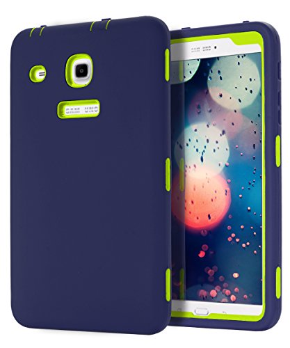 Galaxy Tab E 8.0 Case,SKYLMW Fashion Hybrid Protective Heavy Duty Rugged Shockproof Drop Resistance Anti-Slip Cover for Samsung Galaxy Tab E 8.0 Blue Green