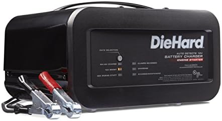 DieHard 71323 12V Shelf Smart Battery Charger and 10/50A Engine Starter, Black